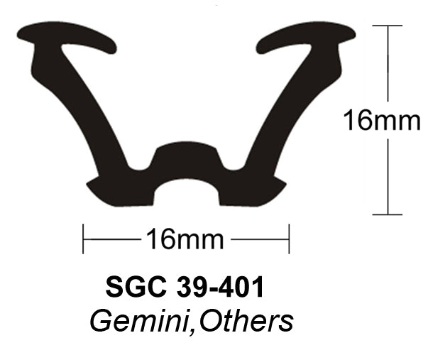 39-401 Sliding Glass Channel Gemini & others per metre