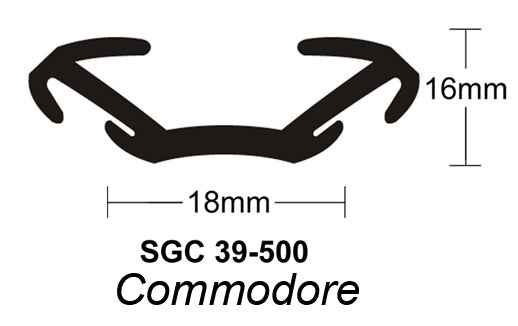 39-500 Sliding Glass Channel Main Commodore VB-VL per metre