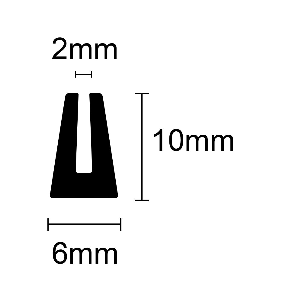 U Shape 39-559R (563) per meter