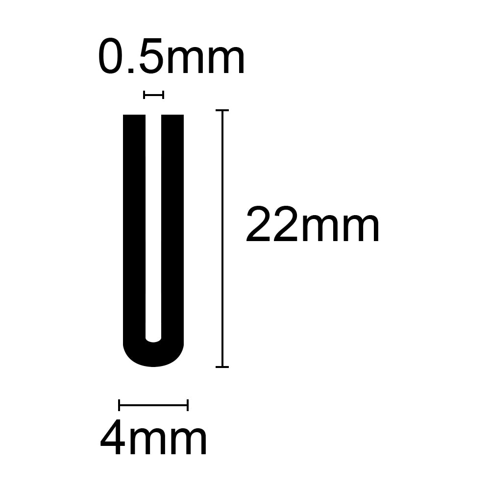 U Shape 39-8801 (529) per metre