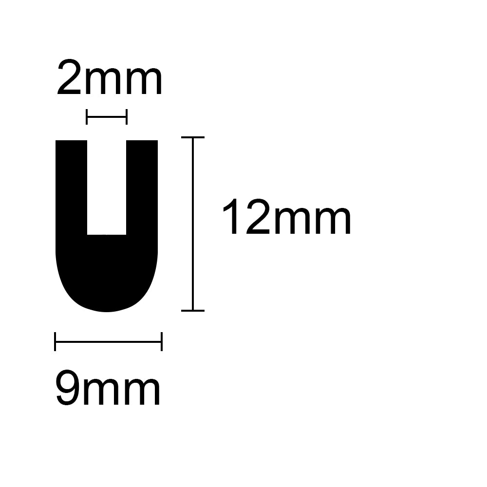 U Shape 39-8804 (600) per metre