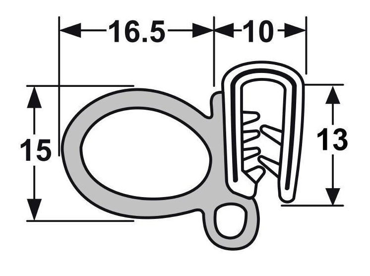 Pinchweld 60-054 Ford Side Seal per metre