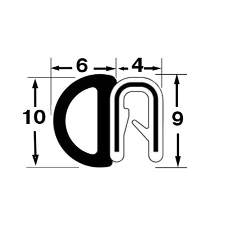 Pinchweld 60-058 Small Door Seal per metre
