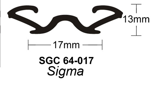 64-017 Sliding Glass Channel Sigma per metre