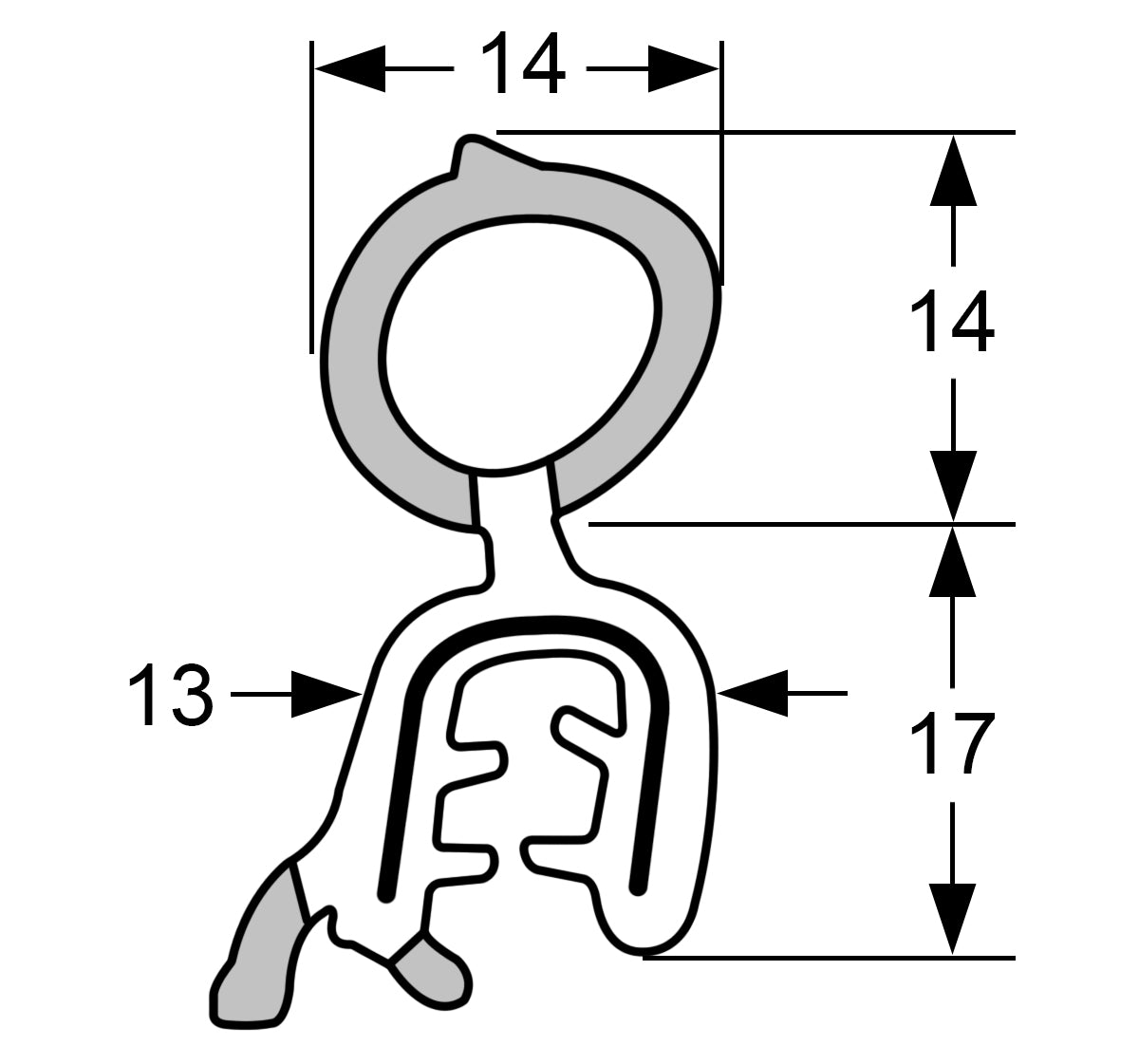 Pinchweld 66-006 Top Seal per mtr