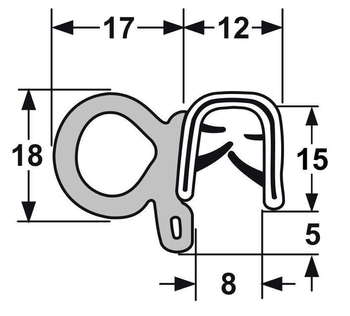 Pinchweld 66-157 Large Ford Side Seal per metre