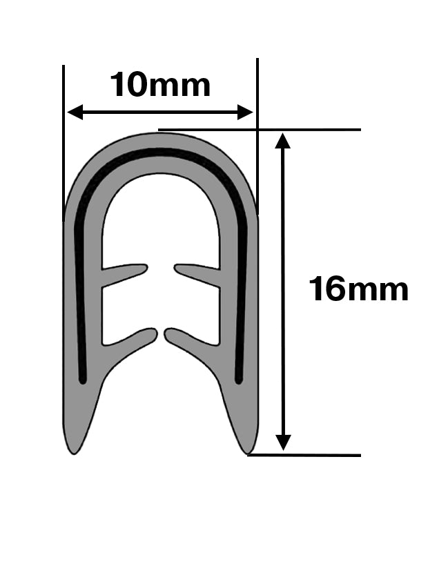 Pinchweld 66-176G 25mm Grey per metre