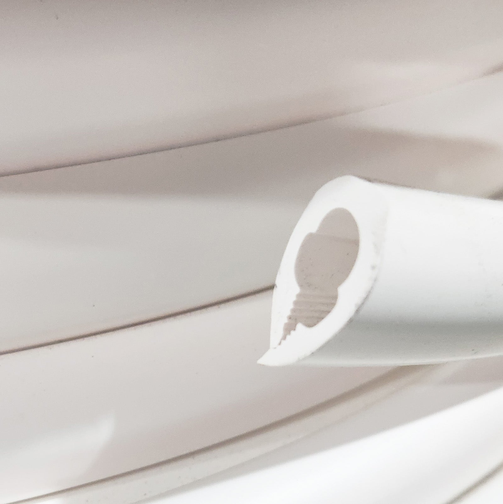 Large Edge Trim PVC White per mtr