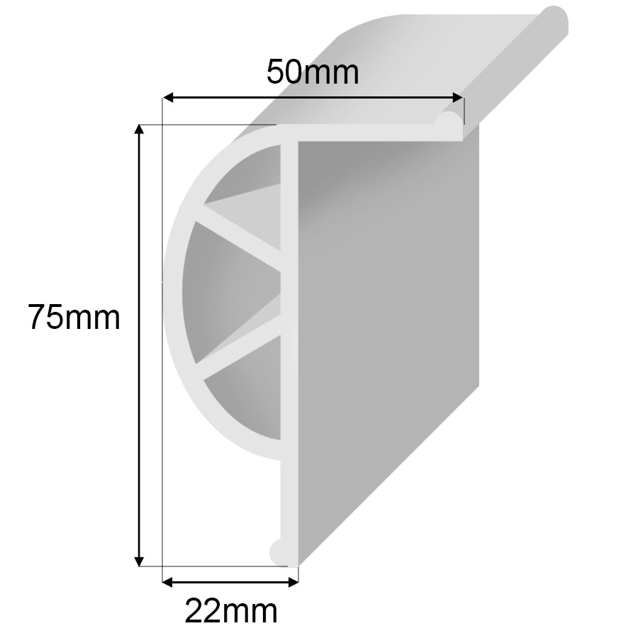 Pontoon P Fender PVC White per metre