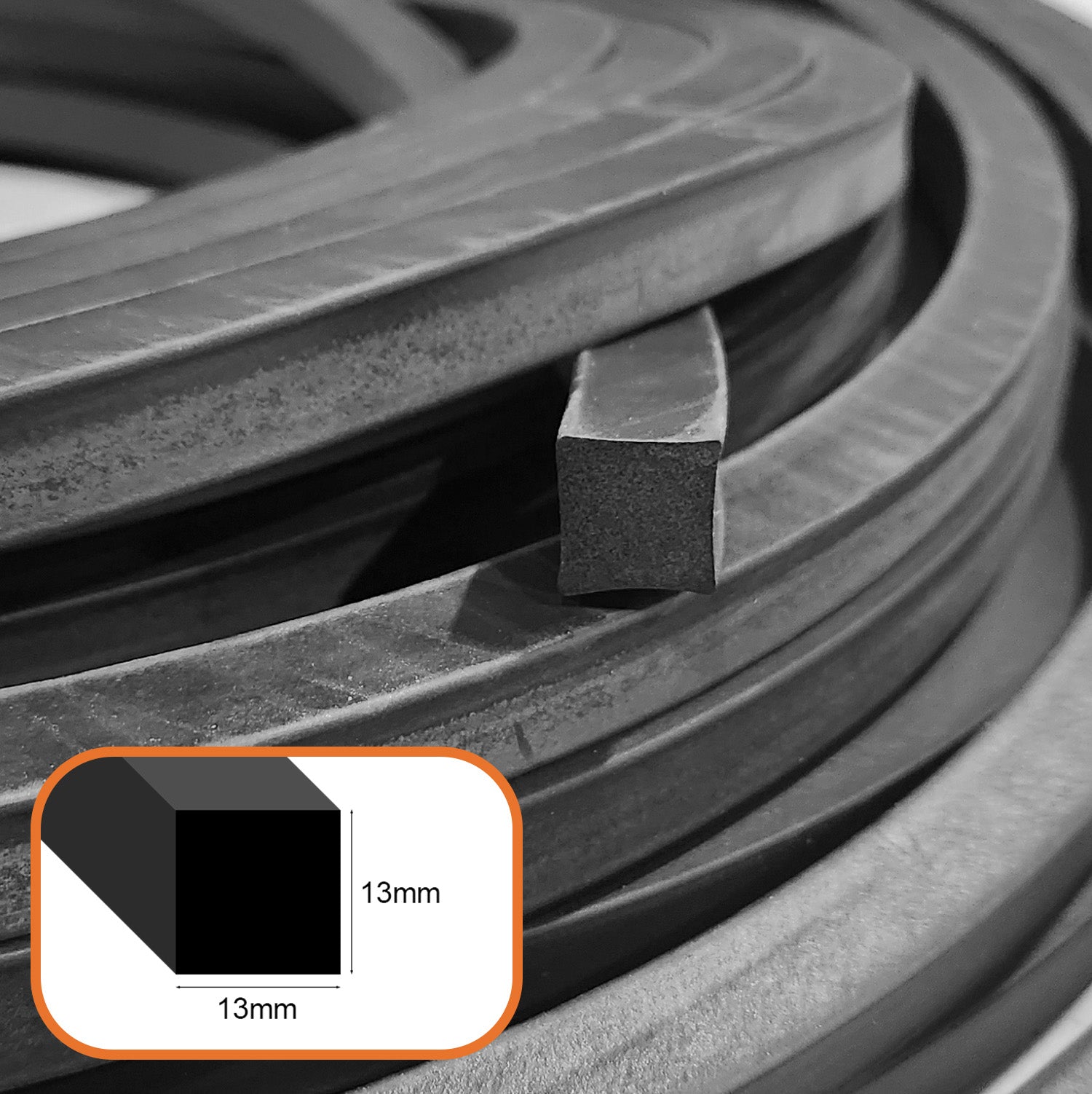 EPDM Sponge Strip 13mm thick per metre