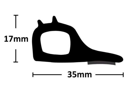 Self Adhesive Tailgate Seal per metre