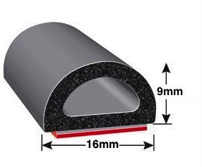 X-109HT Self Adhesive EPDM Rubber D Seal