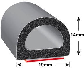 X-135HT Self Adhesive EPDM D-Seal