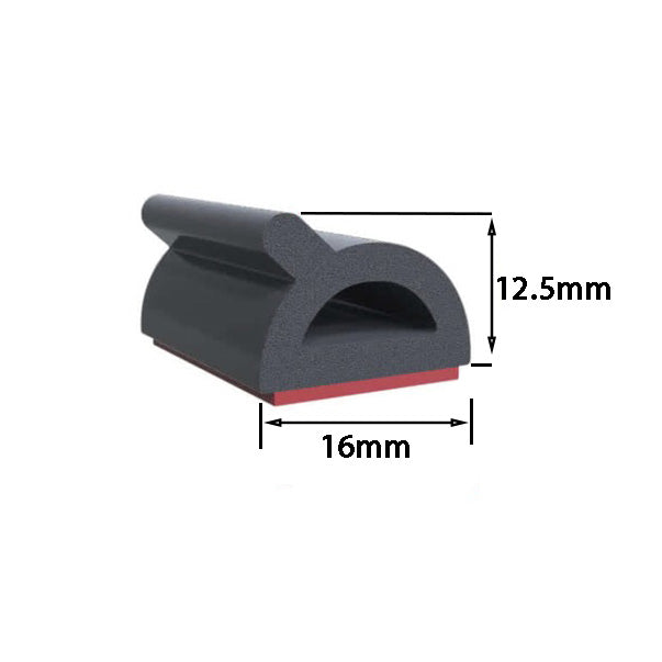 X-50449BT Self Adhesive Light Door Seal Hollow per metre