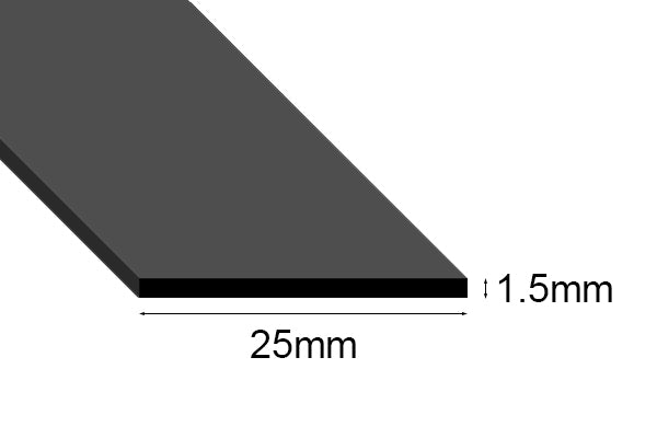 EPDM Sponge Strip 1.5mm thick per metre