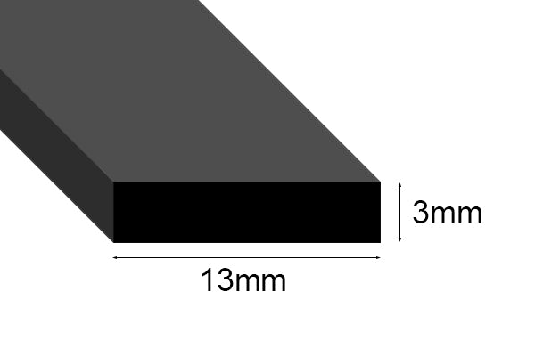 EPDM Sponge Strip 3mm thick per metre