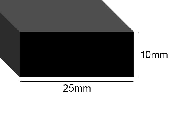 EPDM Sponge Strip 10mm thick per mtr