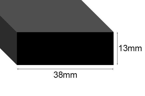 EPDM Sponge Strip 13mm thick per metre