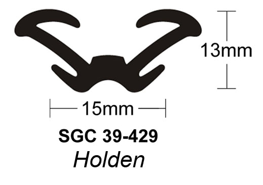 39-429 Sliding Glass Channel HQ-WB Holden/GM per mtr