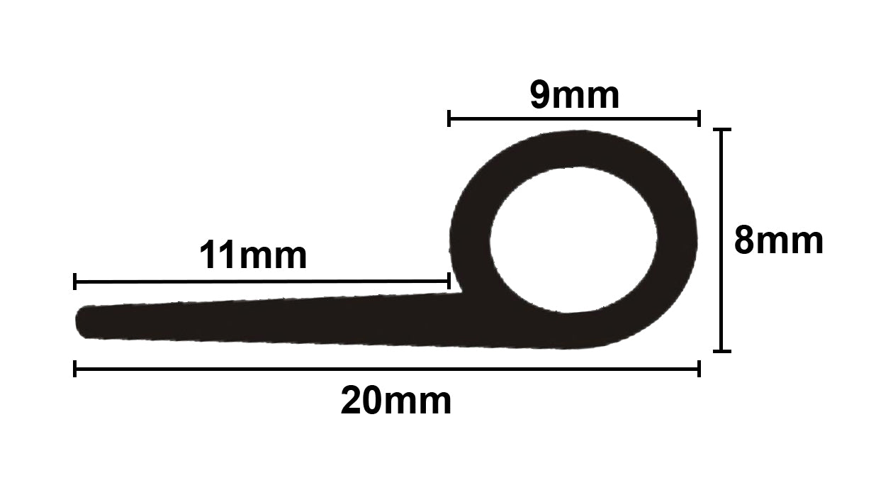 P Shape Small per metre