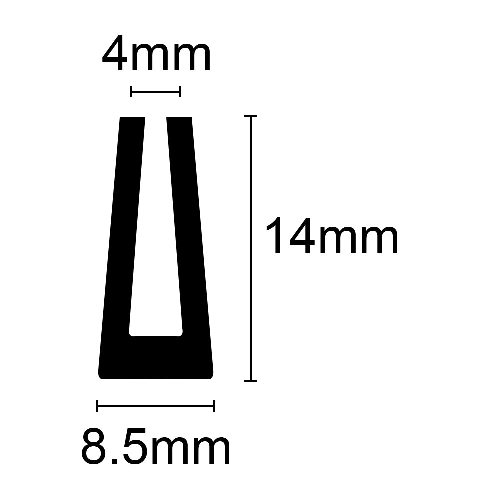 U Shape 39-562R (652) per metre