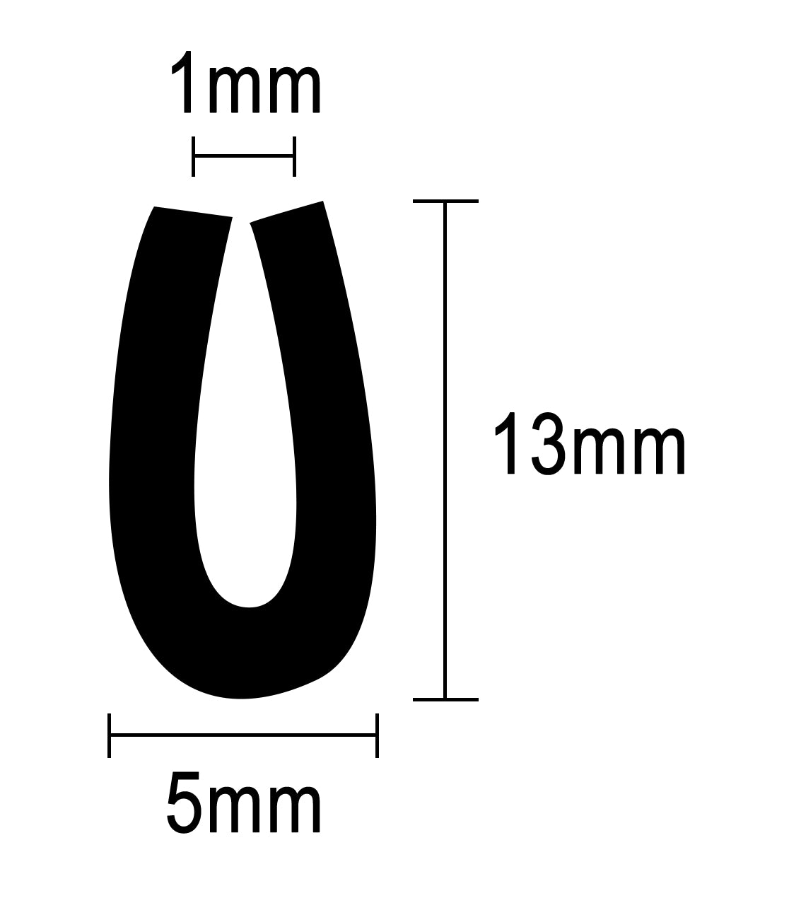 U Shape 39-590 per metre