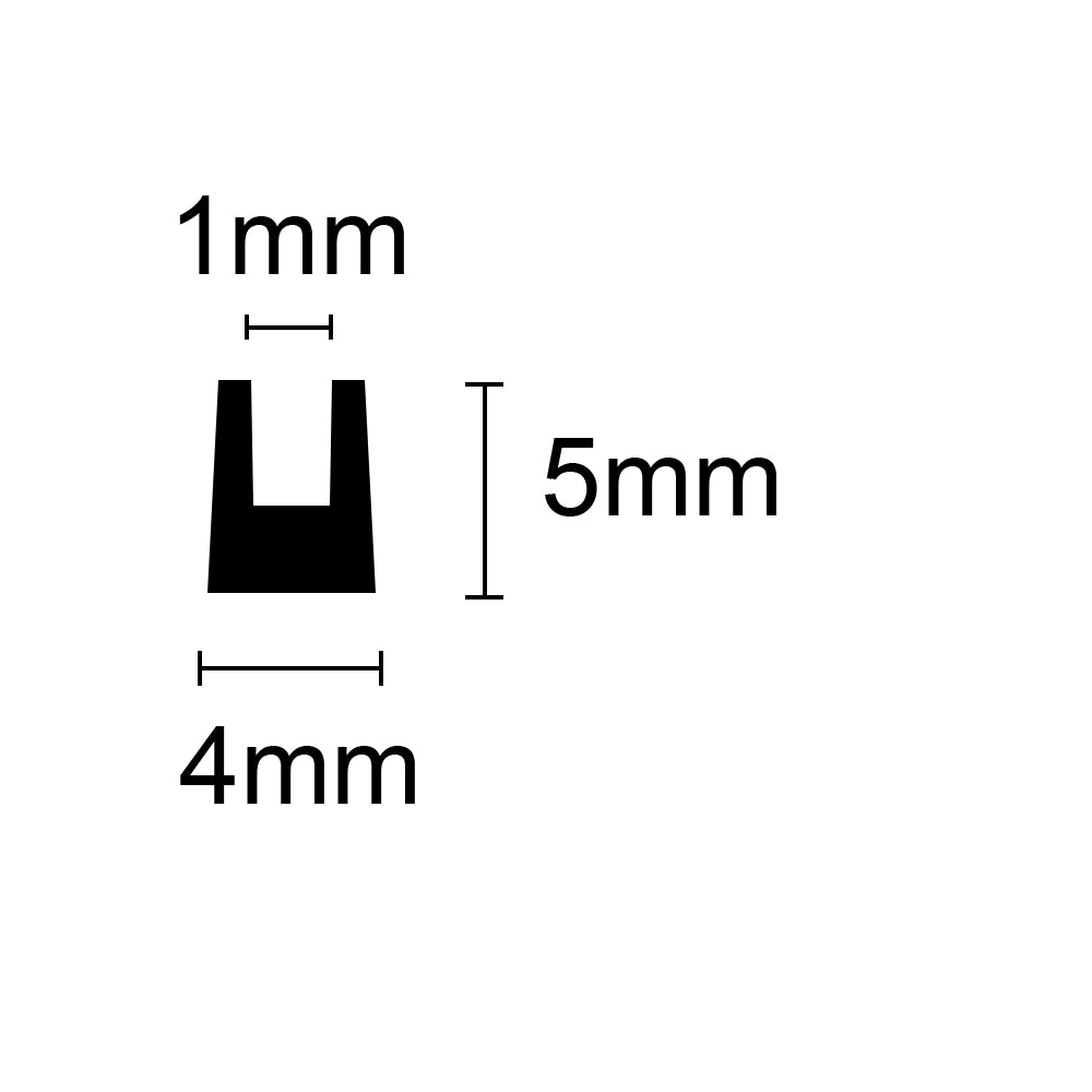 U Shape 39-671 (729) per metre