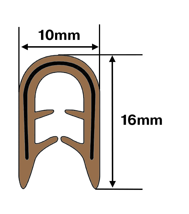 Pinchweld 66-176LB 25mm Light Brown per mtr