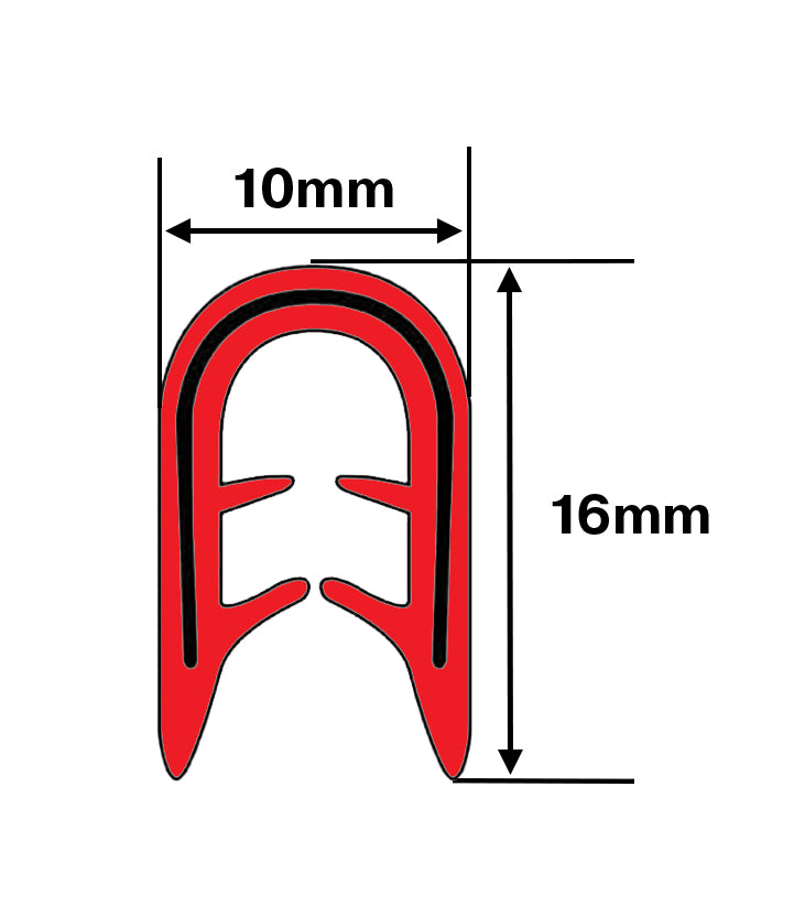 Pinchweld 66-176R 25mm Red per mtr,