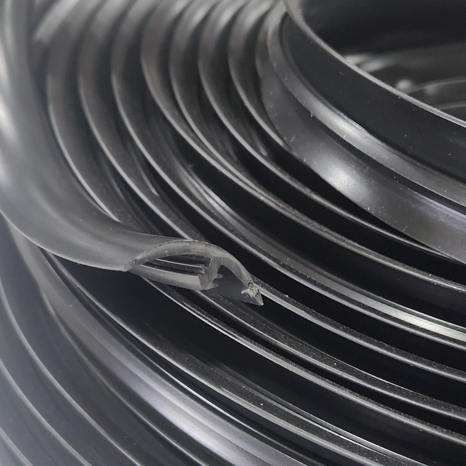 Edge T Cap PVC Black per metre
