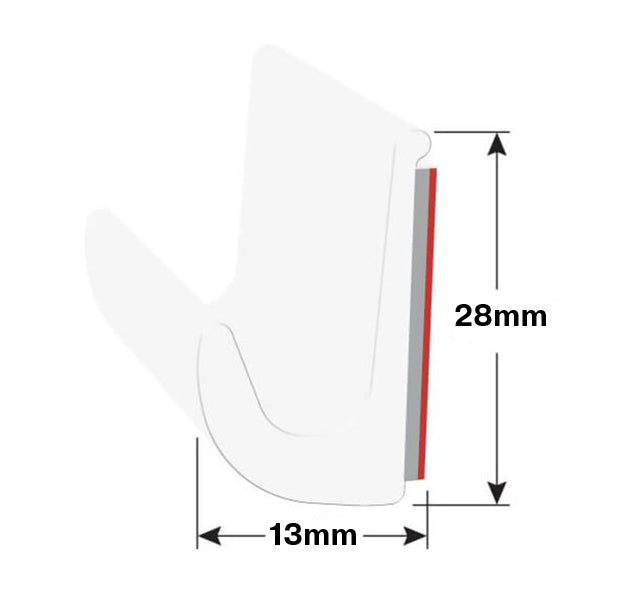 Self Adhesive J Drip Rail White per metre