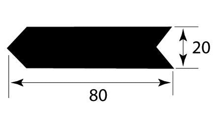 PVC Tabs for Container Door Seal Black each