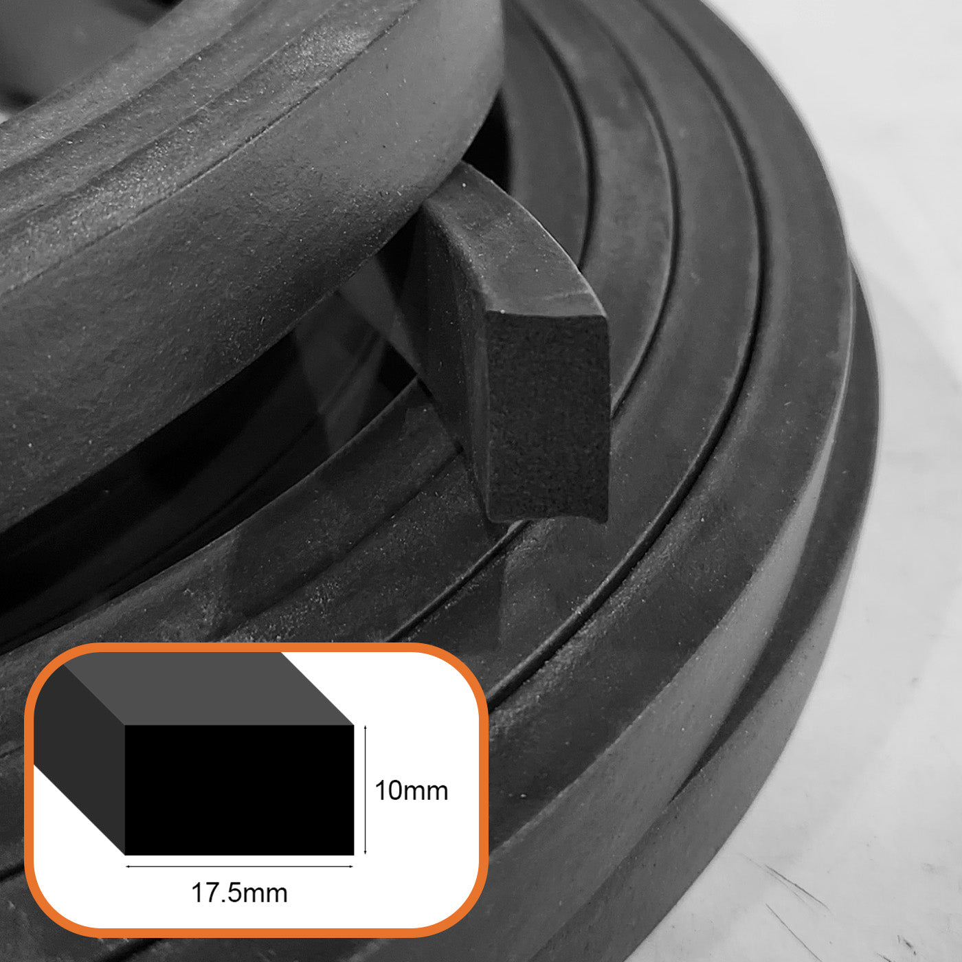 EPDM Sponge Strip 10mm thick per mtr