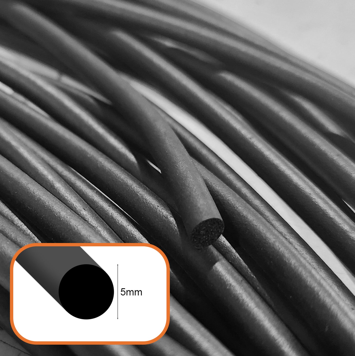 EPDM Sponge - Round per mtr