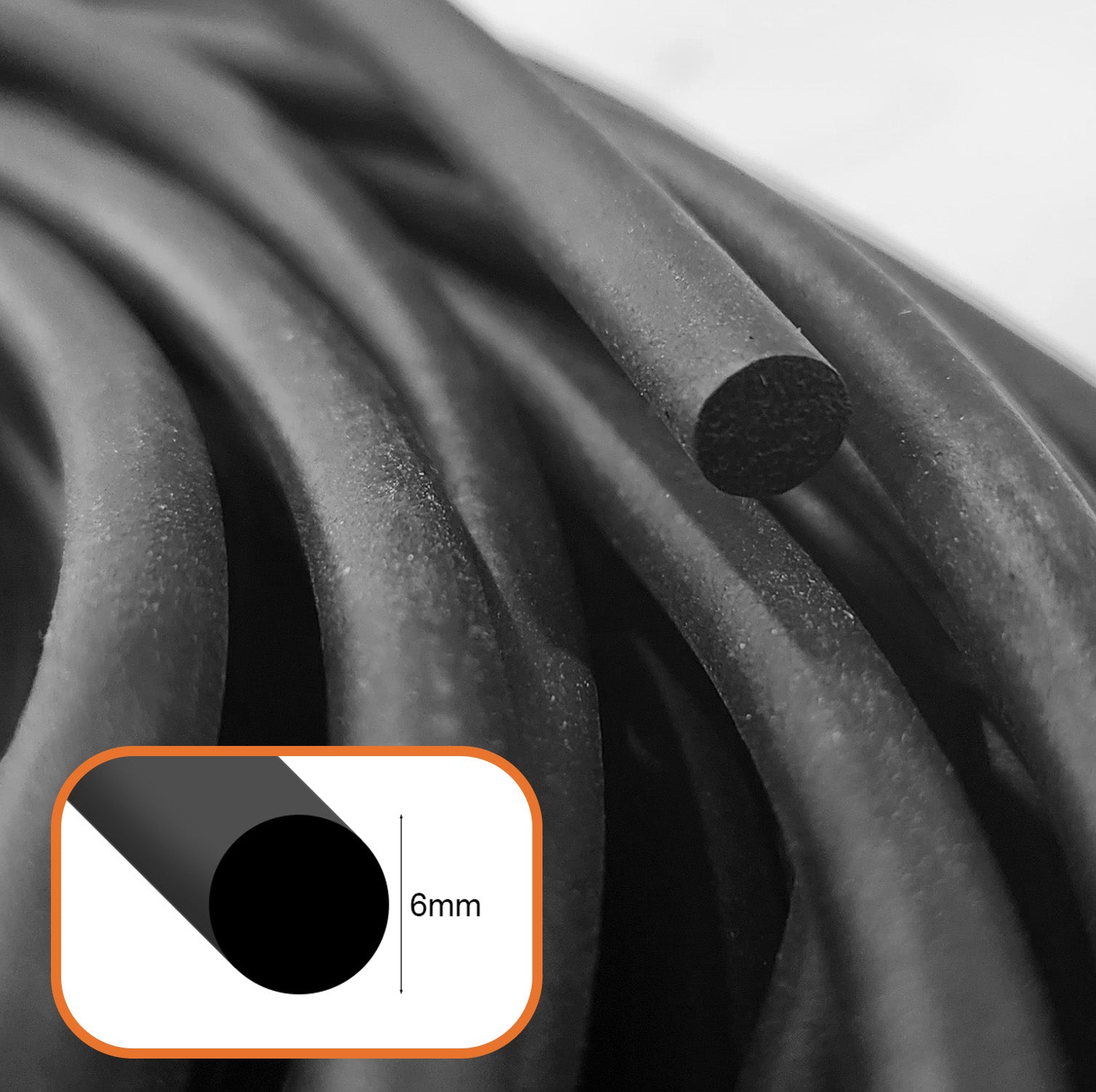EPDM Sponge - Round per mtr
