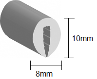 Small Edge Trim PVC per metre