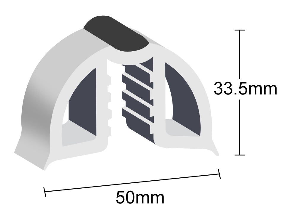 50mm Gunwale Rubber per metre