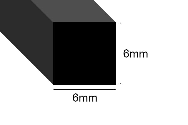 EPDM Sponge Strip 6mm thick per metre