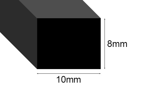 EPDM Sponge Strip 8mm thick per metre