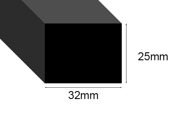 EPDM Sponge Strip 25mm thick per metre